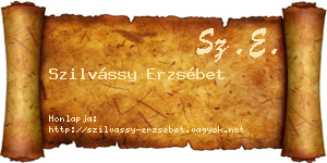 Szilvássy Erzsébet névjegykártya