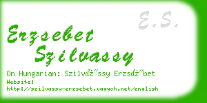 erzsebet szilvassy business card